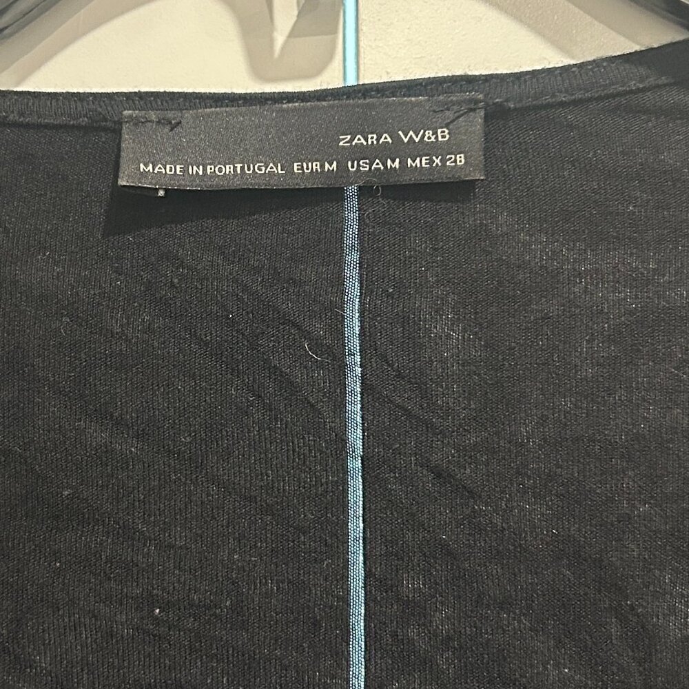 Zara W&B Navy and Black Long Sleeve Tunic Women’s Size M - Picture 3 of 12